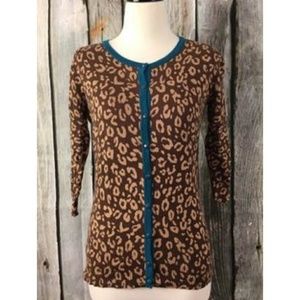 Merona animal print cardigan